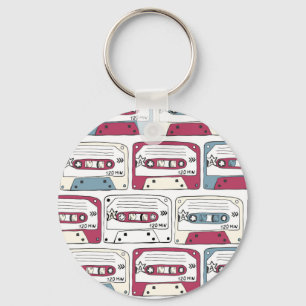 Chaveiro Cassetes de Música Retroativa: Padrão de Fundo Roc