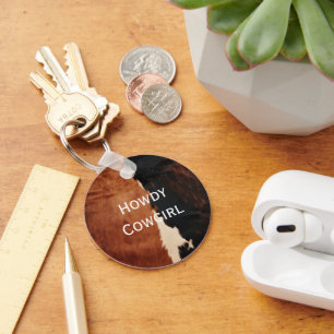 Chaveiro Castanho Negro Sudoeste Faux Cowhide