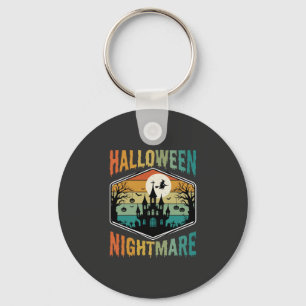 Chaveiro Castelo Assombrado Pesadelo de Halloween Vetor Ret