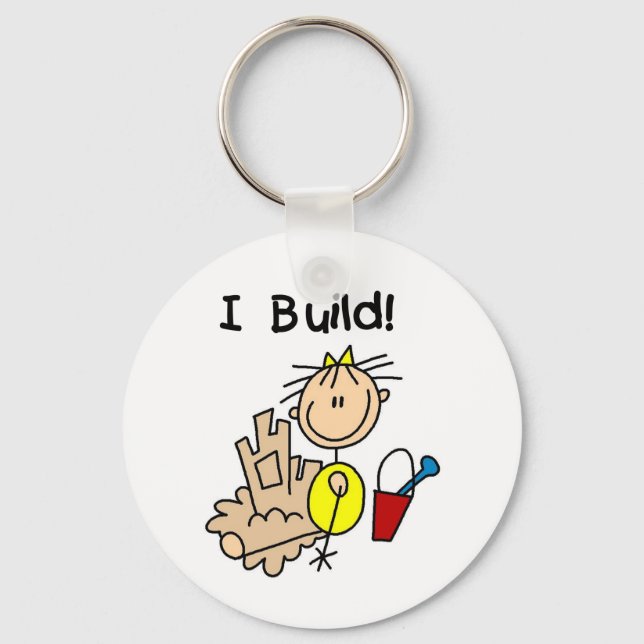 Chaveiro Castelo de Areia do Stick Figure Girl (Frente)