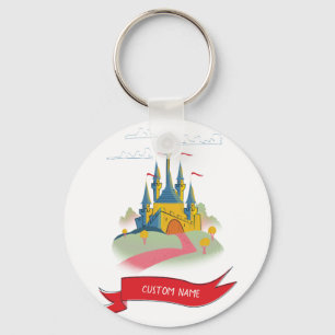 Chaveiro Castelo de Fantasia com Texto Personalizado