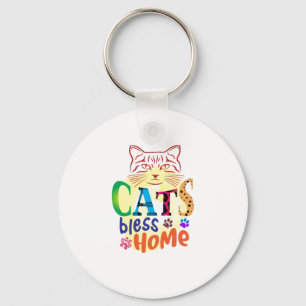 Chaveiro Cat Art Cats Bless Home
