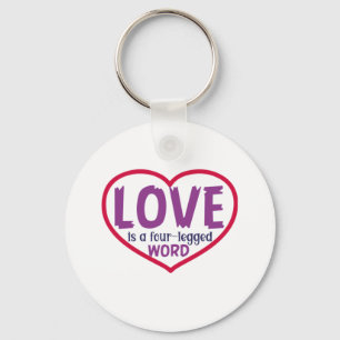 Chaveiro Cat Art Love É Uma Palavra De Quatro Pernas
