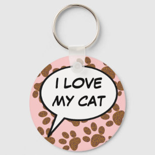 Chaveiro cat cartoon speech bubble