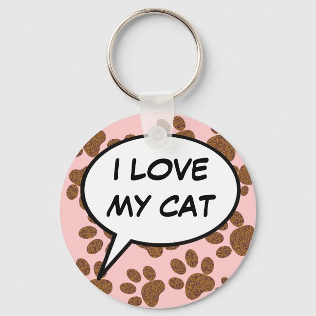Chaveiro cat cartoon speech bubble (Frente)