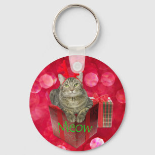 Chaveiro Cat Esperando por Papais noeis