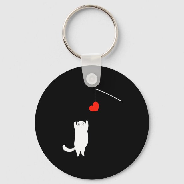 Chaveiro Cat Lover Valentine's Day Animal Affection Love Fu (Frente)