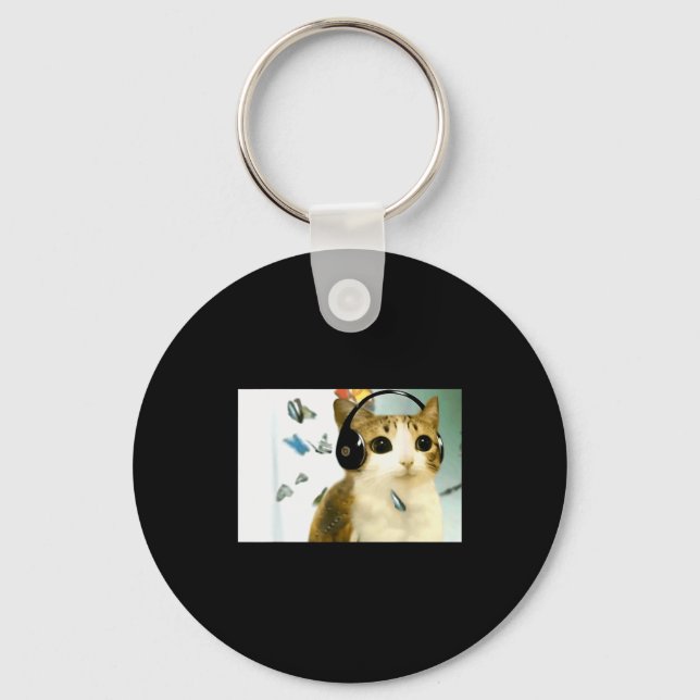 Chaveiro Cat Owl Funny Cursed Internet Trendy Meme Funny Me (Frente)