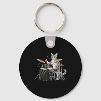 Chaveiro Cat Playing Drums Drumset Drumkit Drumming Drum Dr