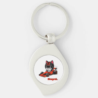 Chaveiro cat raciing car Keychain