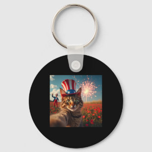 Chaveiro Cat Selfie 4 De Julho, Bandeira Americana Patrióti