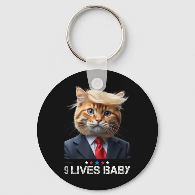 Chaveiro Cat Trump 9 Lives Baby (Frente)