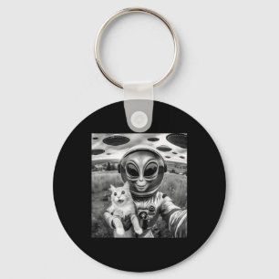 Chaveiro Cat Ufo Selfie Cat Abdução De Alienígenas Engraçad