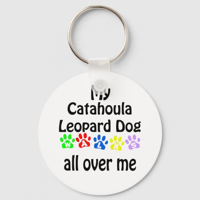 Chaveiro Catahoula Leopard Dog Walk Design (Frente)