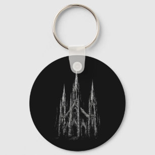 Chaveiro Catedral de Igreja Gótica Grunge Goth Dark Alt