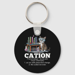 Chaveiro Cation Chemistry Humor Science Professor Cat Pun D