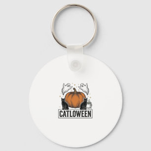 Chaveiro Catloween Gato Preto Fantasma Halloween Design Vet