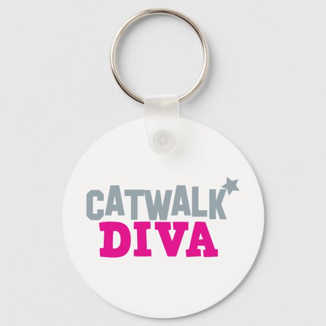 Chaveiro CATWALK DIVA com uma pequena estrela fofa (Frente)