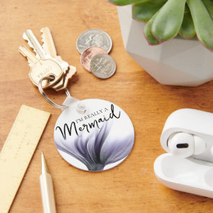 Chaveiro Cauda de Sereia Roxa Sou mesmo uma Sereia dizend