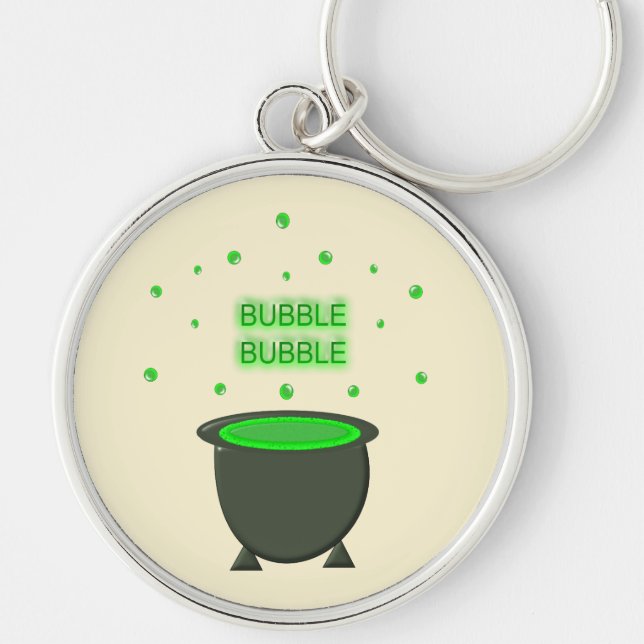 Chaveiro Cauldron e Bubbling Green Brew Halloween (Frente)