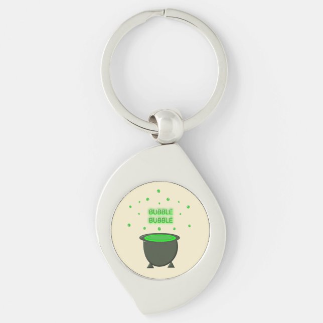 Chaveiro Cauldron e Bubbling Green Brew Halloween (Frente)