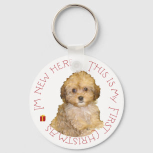 Chaveiro Cavachon Puppy Primeiro Natal