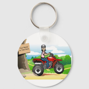 Chaveiro Cavaleiro ATV Personalizado - Cartoon feminino
