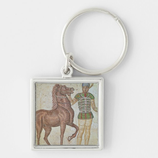 Chaveiro Cavaleiro do cavalo em cores de competência (Frente)