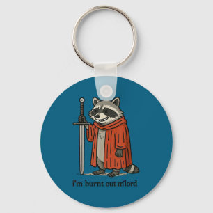 Chaveiro Cavaleiro Guaxinim Medieval Engraçado Estou Exaust
