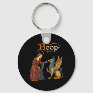 Chaveiro Cavaleiro Medieval Boop Dragão Divertido Ren Faire