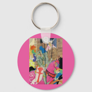 Chaveiro cavaleiro medieval em cavalo