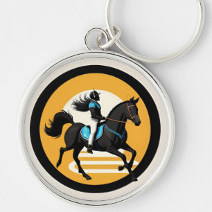 Chaveiro Cavaleiro montando um cavalo