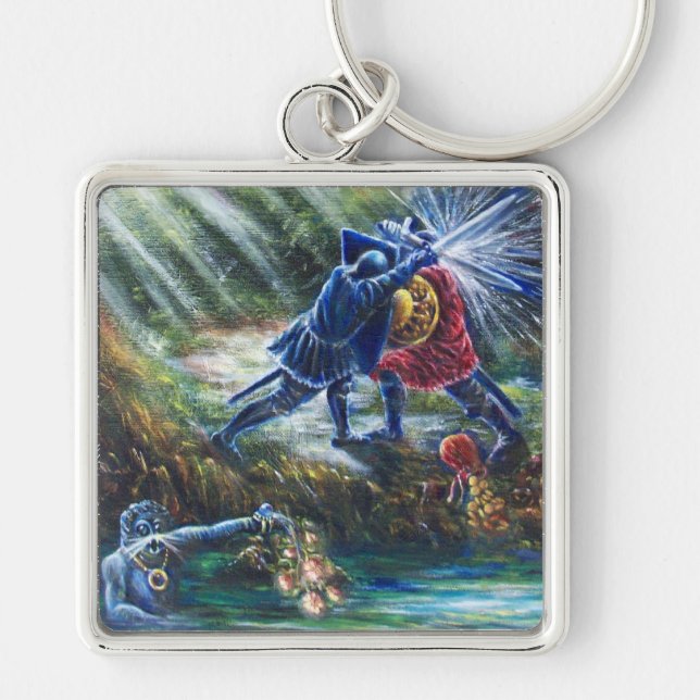 Chaveiro Cavaleiros de Luta ROSA, Dinheiro e Diabo ESQUECID (Frente)