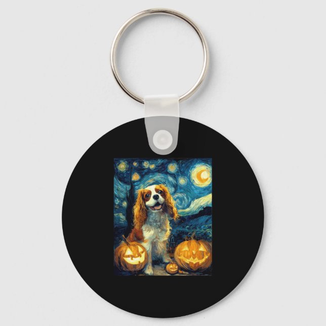 Chaveiro Cavalier Cavalier Rei Charles Spaniel Cog Hallowee (Frente)