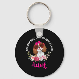 Chaveiro Cavalier King Charles Spaniel Cachorro Tia Floral 