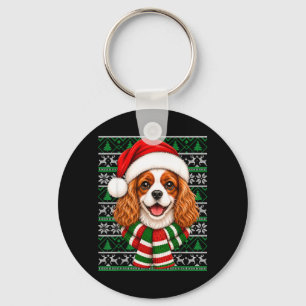 Chaveiro Cavalier King Charles Spaniel Cão Natal Papai Noel