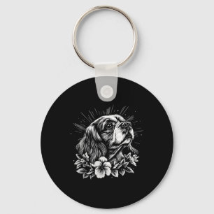 Chaveiro Cavalier King Charles Spaniel Dog Lover Retro Styl