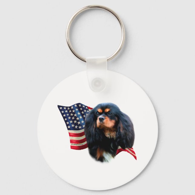 Chaveiro Cavalier King Charles Spaniel Flag (Frente)