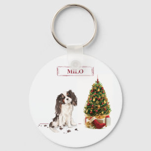 Chaveiro Cavalier King Charles Spaniel Tri-Color Natal Cach