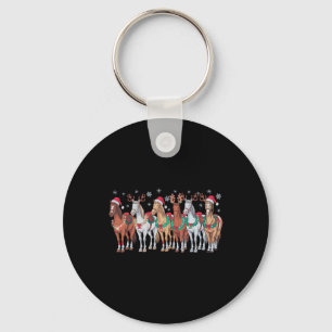 Chaveiro Cavalo Andando Santa Hat Noite Luzes De Natal Lov 