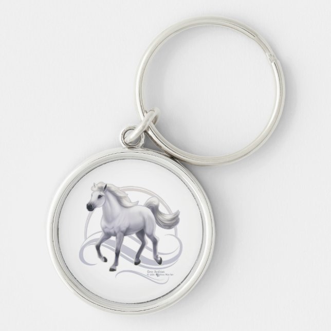 Chaveiro Cavalo Árabe da cinza (Frente)