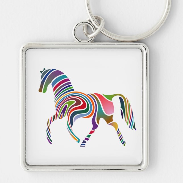 CHAVEIRO CAVALO ARCO-ÍRIS ONDULADO (Frente)