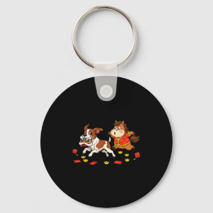 Chaveiro Cavalo Chinês Brittany Engraçado Crianças Homens M