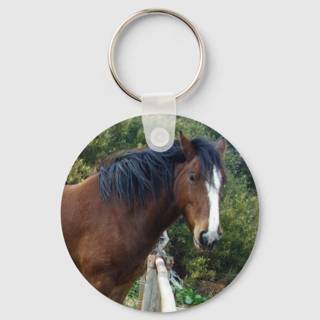 Chaveiro Cavalo Clydesdale Idoso, (Frente)