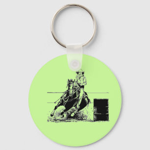 Chaveiro Cavalo de Corrida de Barrel