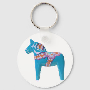 Chaveiro Cavalo de Dala dos azul-céu