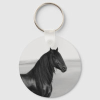 Cavalo de garanhão preto da Frísia orgulhosa