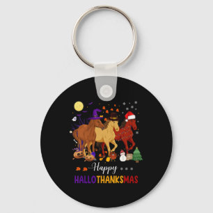 Chaveiro Cavalo Dia das Bruxas Ação de Graças Natal Feliz O