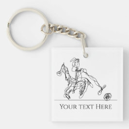 Chaveiro Cavalo do Jogador do Polo Moderno