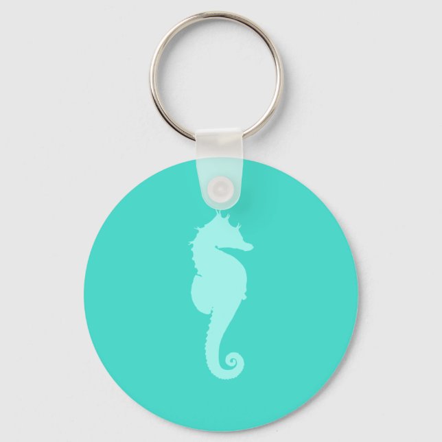 Chaveiro Cavalo do Mar de Turquesa 2 (Frente)